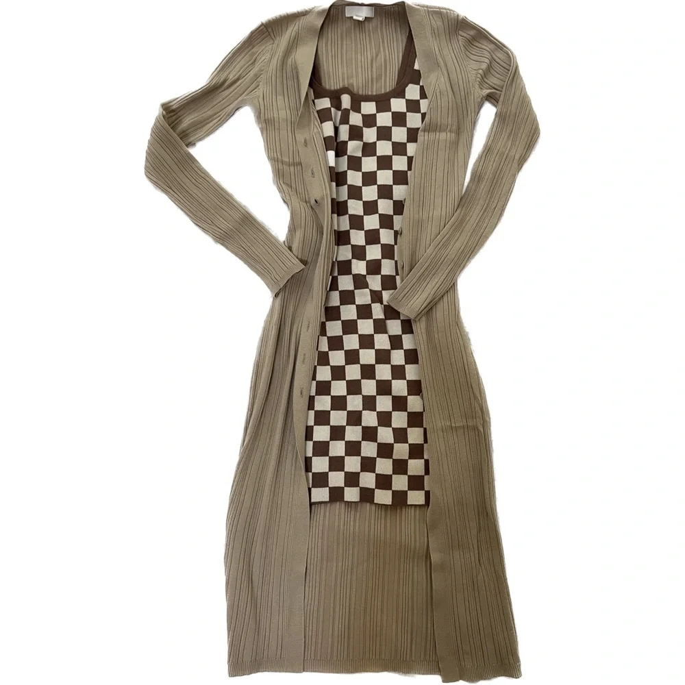 (NWOT) mini checkered dress - Picture 8 of 8